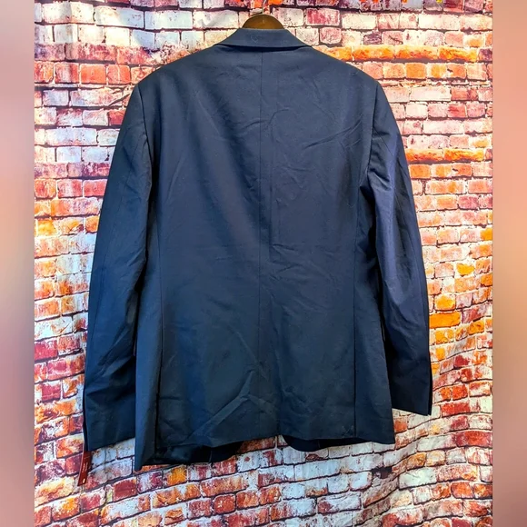 Calvin Klein Navy Blue Wool Jacket Size 38R - Picture 2 of 4